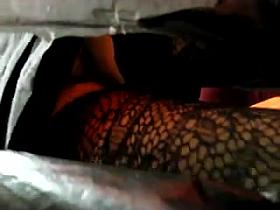 tanga en el metro con liguero upskirt