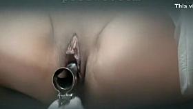 Big pussy lips spied in a gyno office