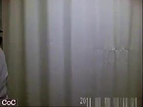 Asian women secretly spied dressing