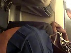 Asian teen legs and heels in Paris subway 1