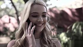 Petite blonde teen fucked by a voyeur with big cock