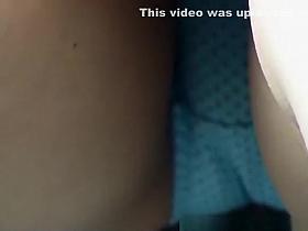 Targeted girl`s blue panties