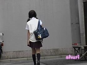 Slim pig-tailed lovable bitch makes loud sound during sharking scene