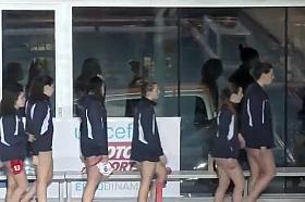 Sexy female warterpolo team