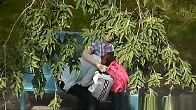 Girl blowjob in a public park.