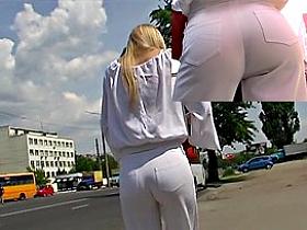 Hot denim angel on the lewd movie