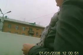 Beautiful Girl in a Short Skirt in Siberia