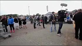 German nudists buying in the store