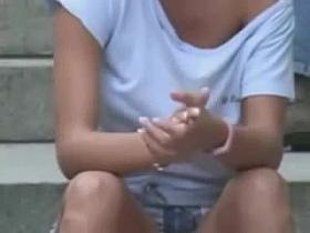 bella vista de una espectadora