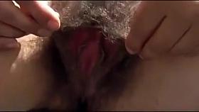 Hairy girl garden play