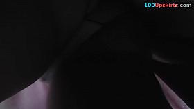 Admire hawt upskirt booty in grey panty