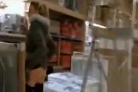 Public flashing in big hardware store