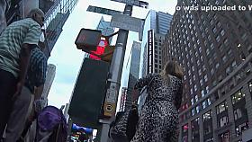 No panties under leopard dress