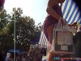 Lovely upskirt of violet shawty