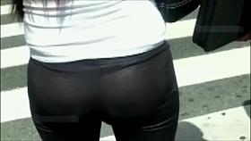 Blue thong see thrue for a pretty latin girl