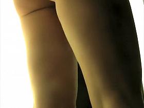 Naked girl tries a new sexy corset