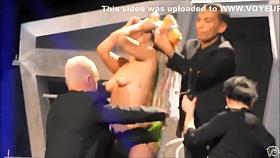 Popular singer decides to go almost fully naked for the crowd