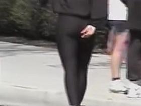 Girl in black cloths entices with her candid booty 05zzb