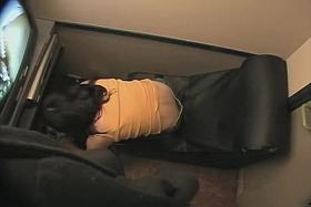 Horny Japanese woman masturbating her nice hairy cunt