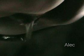 Close-up peeing scene with tight ass and plump pussy