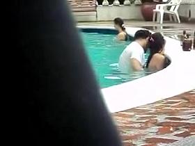 Sex in the pool and no one seems to give a damn.