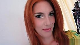 Attractive babe is seducing hunk with her naughty sex act