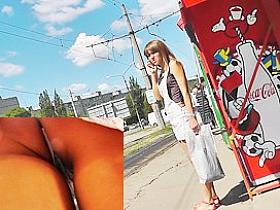 Lengthy legged teenie up petticoat on the web camera