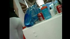 how sexy is this girl dancing in tight white pants?