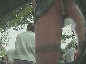 Upskirt view of unsuspecting girls' sexy asses