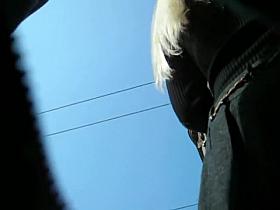 Blonde teen very erotic hidden cam upskirt video