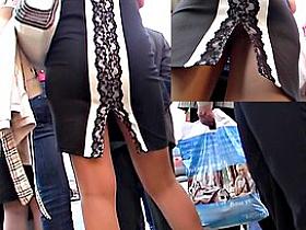 Hot outdoor upskirt caught on camera