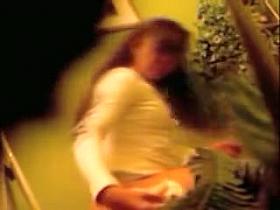 Spying an exotic girl take a peepee