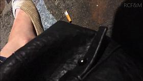 Candid feet Allison's ballet pumps