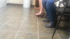 Candid Teen Flip=Flop Shoeplay Dangling Feet