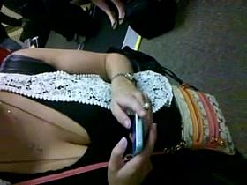 peeping cleavage (non nude)