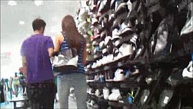 TEEN GORGEOUS ASS IN CLEAR JEANS LOOKS TASTY fm107