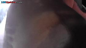 Naughty blonde girl caught for the hot upskirt XXX