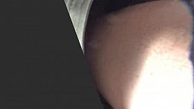 Upskirt Voyeur Open Legs Thong and Lips