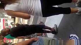 Nice ass and see through leggings