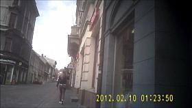 Polish blonde in spandex candid ass