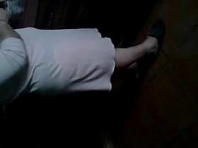 Spying Aunty - Big Bubble Butt - in The Kitchen - BBW ass