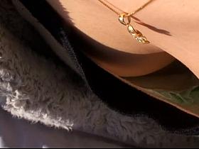 Real japanes downblouse brunette nip slip video