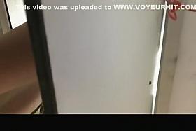 Couple spied in pool cabin