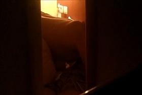 Through window Couple masturbate each other