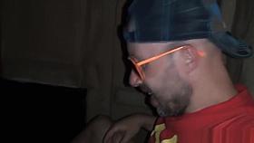 Blonde voyeur gets mouthful of cum