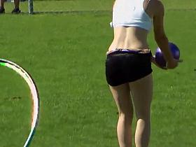 Gymnastic girls warming up