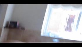 Hanging belly folds and big tits of mature wife