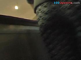 Fake blond in real taut leggins