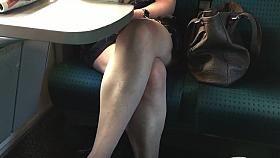 sexy legs in train