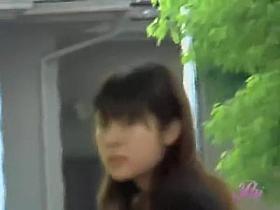 Delightful noisy angel loses her skirt when some sharking lad steals it